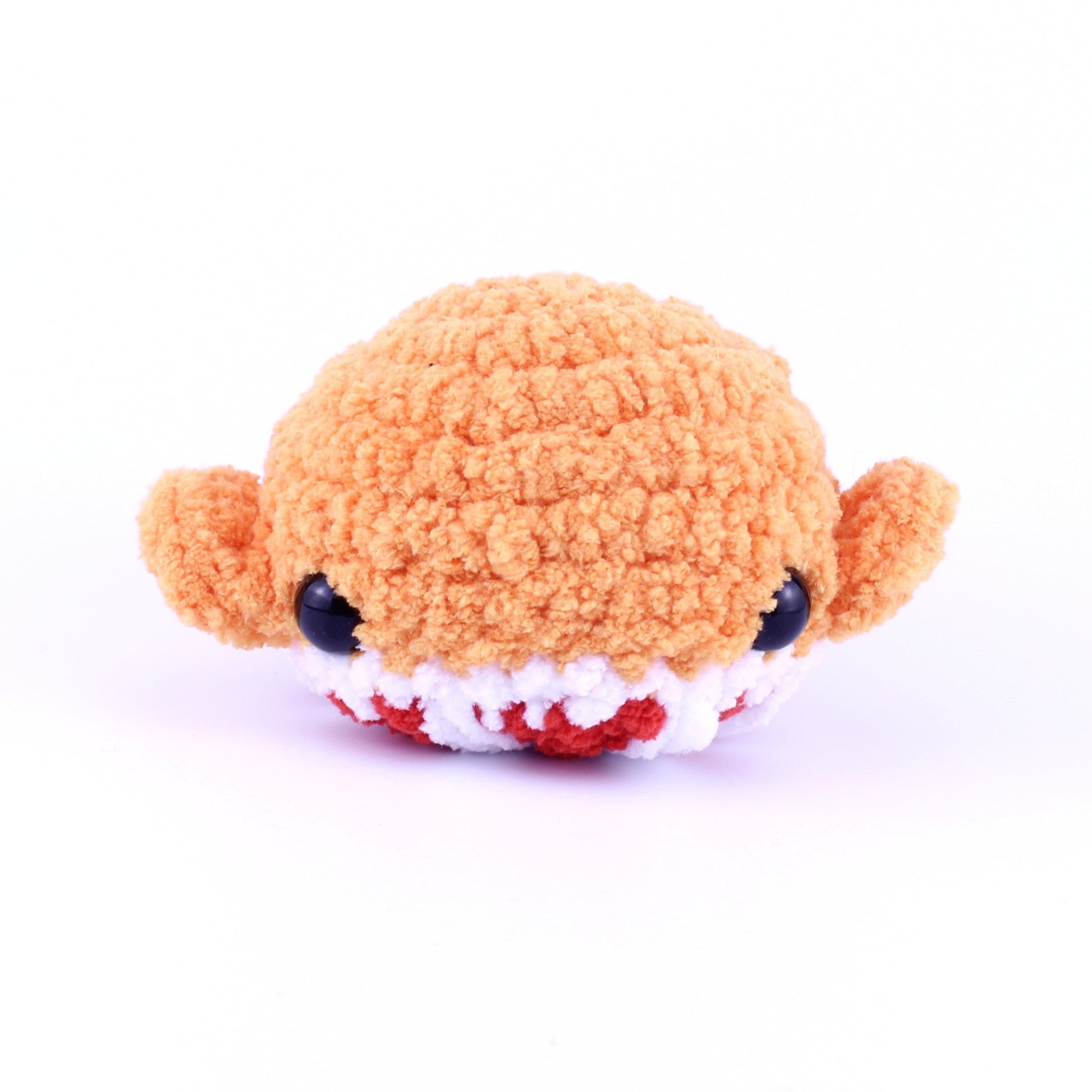 Bandit the Blood Orange Whale Crochet Plushie