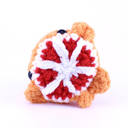 Bandit the Blood Orange Whale Crochet Plushie