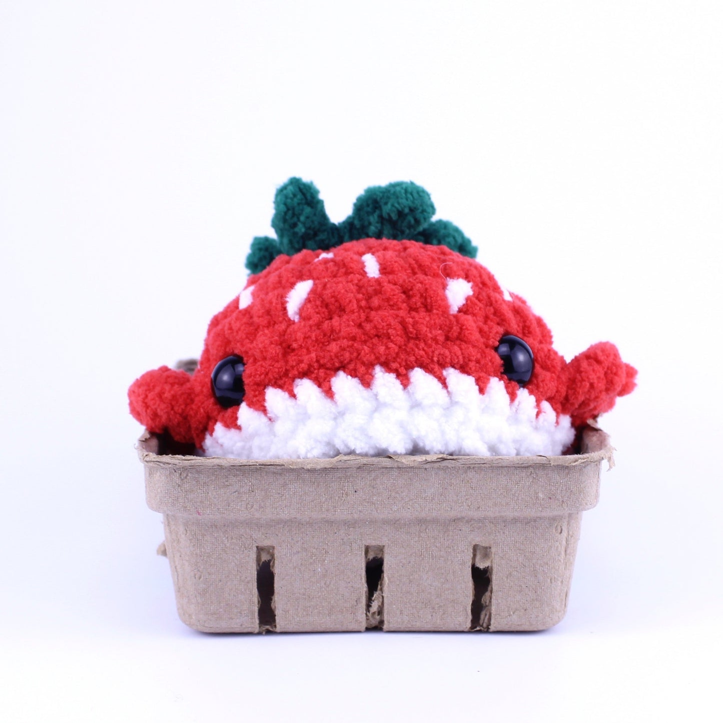 Summer the Strawberry Whale Crocheted