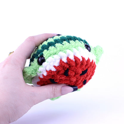 Wanda the Watermelon Whale Crochet Plushie