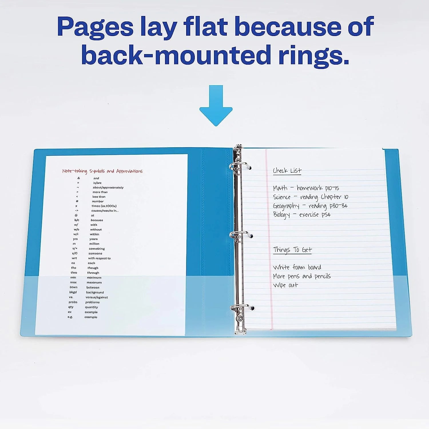 3 Ring Binder- 1 - Blue
